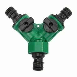 TOPHOMER 3/4"Y Distributeur 2 Voies Pour Tuyaux D'arrosage, R¨¦partiteur D'eau Pour Tous Les Robinets, Universel, R¨¦glable