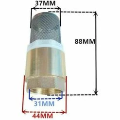 TOPHOMER 88 X 37mm Clapet Crepine Anti Retour 1'' - Avec Cr¨¦pine En Acier Inoxydable Et Vanne ¨¤ Sens Unique/Vanne Non Retour/Clapet Anti-Retour Pompe (Non Queue) -Promos Raccord d'arrosage Magasin 60936032 3
