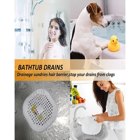 TANCYCO Attrape-drain De Cheveux, Couvercle De Vidange Carré Pour Bouchon De Douche En Silicone Avec Ventouse, Costume Facile à Installer Pour Salle De Bain, Baignoire, Cuisine Lot De 4 (gris) 7 TANCYCO Attrape-drain De Cheveux, Couvercle De Vidange Carré Pour Bouchon De Douche En Silicone Avec Ventouse, Costume Facile à Installer Pour Salle De Bain, Baignoire, Cuisine Lot De 4 (gris) – Image 5