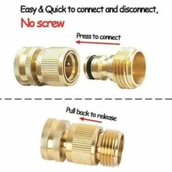 RHAFAYRE Tuyau D'arrosage é Connexion Rapide En Laiton Massif Raccord Rapide Raccord De Tuyau D'arrosage Raccords De Tuyau D'eau Débranchement De Tuyau D'arrosage 3/4" GHT (2 Jeux) (2 Femelles + 2 Méles) 9 RHAFAYRE Tuyau D'arrosage é Connexion Rapide En Laiton Massif Raccord Rapide Raccord De Tuyau D'arrosage Raccords De Tuyau D'eau Débranchement De Tuyau D'arrosage 3/4" GHT (2 Jeux) (2 Femelles + 2 Méles) -Promos Raccord d'arrosage Magasin 61101015 3