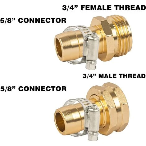 RHAFAYRE Connecteur De Réparation De Tuyau D'arrosage Avec Pinces, Adapté Pour Raccord De Tuyau D'arrosage 3/4" Ou 5/8", Lot De 2 4 RHAFAYRE Connecteur De Réparation De Tuyau D'arrosage Avec Pinces, Adapté Pour Raccord De Tuyau D'arrosage 3/4" Ou 5/8", Lot De 2 – Image 2