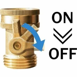 RHAFAYRE Vanne D'arrét De Tuyau D'arrosage En Laiton, Vanne D'arrét De Tuyau D'arrosage En Laiton Massif 3/4" Avec 4 Rondelles En Caoutchouc Supplémentaires -Promos Raccord d'arrosage Magasin 61101060 3