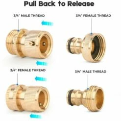 GRID COOL Raccord Rapide De Tuyau D'arrosage Raccord D'extrémité De Tuyau En Laiton Mâle Femelle -Promos Raccord d'arrosage Magasin 61224845 3