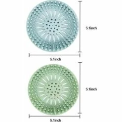 NAXUNNN Drain Hair Catcher Piège à Cheveux En Silicone Durable Avec Ventouses Bouchon De Cheveux Couvercles De Drain De Douche Facile à Installer Et à Nettoyer Costume Pour Salle De Bain Baignoire Et Cuisine Lot De 2