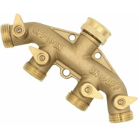 NAXUNNN Robinet 4 Voies En Laiton Collecteur Raccord De Tuyau D'arrosage, Vanne D'arrêt Individuelle En Laiton Avec Connecteur Mâle, Laiton Massif 5 NAXUNNN Robinet 4 Voies En Laiton Collecteur Raccord De Tuyau D'arrosage, Vanne D'arrêt Individuelle En Laiton Avec Connecteur Mâle, Laiton Massif – Image 3