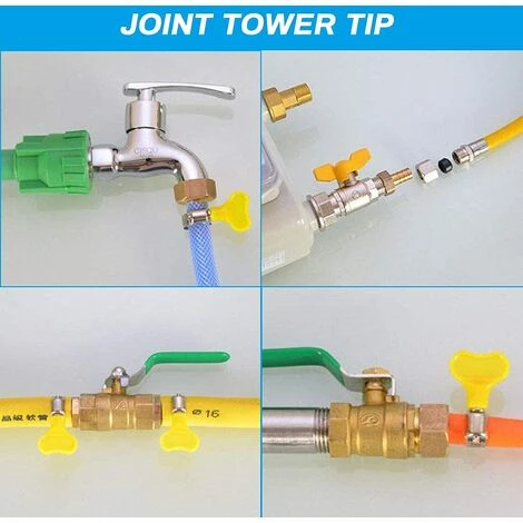 CATHERINE 4X Connecteur De Coupleur Raccord Tuyau Barbelé En Laiton Avec Raccord De Mamelon Mâle PC 3/8 Pouce Pour Air Eau Carburant Gazole,14mm 6 CATHERINE 4X Connecteur De Coupleur Raccord Tuyau Barbelé En Laiton Avec Raccord De Mamelon Mâle PC 3/8 Pouce Pour Air Eau Carburant Gazole,14mm – Image 4