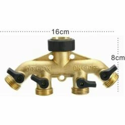 SINCèREETALI Robinet Y Selecteur 4 Sorties Vannes, Connecteur De Robinet En Laiton Distributeur 4 Voies Séparateur De Tuyau Répartiteur Pour L'irrigation Du Jardin 10 SINCèREETALI Robinet Y Selecteur 4 Sorties Vannes, Connecteur De Robinet En Laiton Distributeur 4 Voies Séparateur De Tuyau Répartiteur Pour L'irrigation Du Jardin -Promos Raccord d'arrosage Magasin 63820733 4