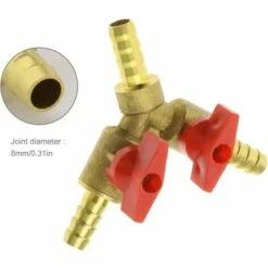 SINCèREETALI 8mm Laiton Raccord De Tuyau Y-Type 3 Voies Joint De Tuyaux Connecteur Adaptateur Compatible Pour Air Eau Gaz -Promos Raccord d'arrosage Magasin 63821497 4