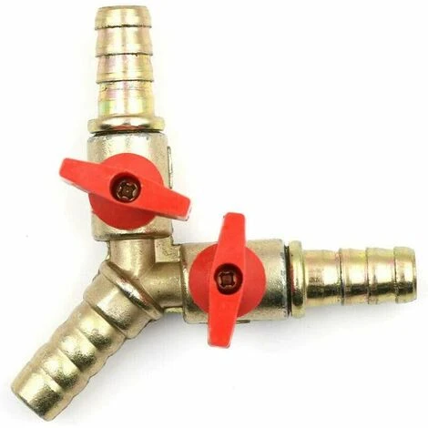 FOZIY Vanne à Boisseau Sphérique En Laiton, 10 Mm, 3 Voies, Valve à Boisseau Sphérique En Y, Raccord De Tuyau Cannelé, Adaptateur Pour Robinet, Eau, Gaz, Huile (lot De 1),Fonepro 3 FOZIY Vanne à Boisseau Sphérique En Laiton, 10 Mm, 3 Voies, Valve à Boisseau Sphérique En Y, Raccord De Tuyau Cannelé, Adaptateur Pour Robinet, Eau, Gaz, Huile (lot De 1),Fonepro