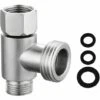 IHIASDFLS Nverseur 3 Voies En Laiton Chromé De 1,27 , Raccord De Tuyau En T De 9,5 Mm Et 1,27  Pour Tuyau De Douche D'angle -Promos Raccord d'arrosage Magasin 64072258 1