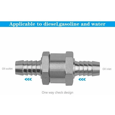 DECKON Set De 1Clapet Anti-retour Gasoil 6/8/10/12mm, Valve à Carburant En Alliage D'aluminium Avec Flèche Pour Pour Essence Diesel Voiture Bateau Moto 4 DECKON Set De 1Clapet Anti-retour Gasoil 6/8/10/12mm, Valve à Carburant En Alliage D'aluminium Avec Flèche Pour Pour Essence Diesel Voiture Bateau Moto – Image 2