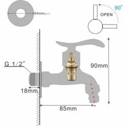 GALOZZOIT Robinet D'eau Froide Laiton Antique Mural Montage Levier Poignée Robinet De Machine à Laver Pour Salle De Bain-Court 9 GALOZZOIT Robinet D'eau Froide Laiton Antique Mural Montage Levier Poignée Robinet De Machine à Laver Pour Salle De Bain-Court -Promos Raccord d'arrosage Magasin 64079160 3