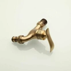 GALOZZOIT Robinet D'eau Froide Laiton Antique Mural Montage Levier Poignée Robinet De Machine à Laver Pour Salle De Bain-Court 10 GALOZZOIT Robinet D'eau Froide Laiton Antique Mural Montage Levier Poignée Robinet De Machine à Laver Pour Salle De Bain-Court -Promos Raccord d'arrosage Magasin 64079160 4