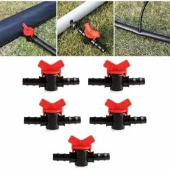GRID COOL Lot De 10 Robinets De Jardin En Plastique, Connecteur De Valve De Tuyau Rapide PE 16 X 16 Mm 10 GRID COOL Lot De 10 Robinets De Jardin En Plastique, Connecteur De Valve De Tuyau Rapide PE 16 X 16 Mm -Promos Raccord d'arrosage Magasin 64083639 4