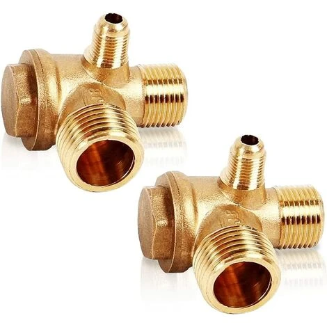 GALOZZOIT Lot De 2 Vannes Anti-retour 3 Voies Avec Filetage Extérieur (20 × 16 × 10 Mm) 3 Voies En Laiton Valve De Surpression Compresseur Pour Homme 3 GALOZZOIT Lot De 2 Vannes Anti-retour 3 Voies Avec Filetage Extérieur (20 × 16 × 10 Mm) 3 Voies En Laiton Valve De Surpression Compresseur Pour Homme
