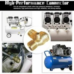 GALOZZOIT Lot De 2 Vannes Anti-retour 3 Voies Avec Filetage Extérieur (20 × 16 × 10 Mm) 3 Voies En Laiton Valve De Surpression Compresseur Pour Homme 10 GALOZZOIT Lot De 2 Vannes Anti-retour 3 Voies Avec Filetage Extérieur (20 × 16 × 10 Mm) 3 Voies En Laiton Valve De Surpression Compresseur Pour Homme -Promos Raccord d'arrosage Magasin 64108473 4