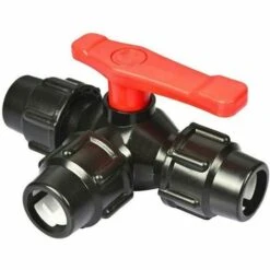 HEGUYEY Vanne De Conduite De Raccordement À Trois Voies, Clapets De Tuyaux Connecteur Type De Type T - Diamètre Interne 20 25 32 40 50 63mm Soupape À Rotule-2pcs