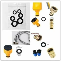 BARES Tuyau D'arrosage Splitter, 2 Voies Robinet De Jardin Robinet 3/4" Y Raccord De Tuyau Pour Robinet D'extérieur Avec Connecteurs Et Rondelles 9 BARES Tuyau D'arrosage Splitter, 2 Voies Robinet De Jardin Robinet 3/4" Y Raccord De Tuyau Pour Robinet D'extérieur Avec Connecteurs Et Rondelles -Promos Raccord d'arrosage Magasin 64393026 4