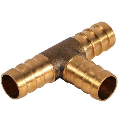 LYCXAMES Raccord De Tuyau De Carburant Barbelé, 3 Voies En T - Raccord De Tuyau En Laiton - Adaptateur Pour Carburant, Air, Eau, Gaz, Huile(12mm) 5 LYCXAMES Raccord De Tuyau De Carburant Barbelé, 3 Voies En T - Raccord De Tuyau En Laiton - Adaptateur Pour Carburant, Air, Eau, Gaz, Huile(12mm) – Image 3