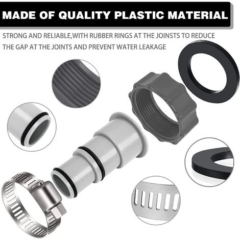 CESIèCLEFOU 2PCS Adaptateur Tuyau Piscine, Adaptateur Piscine, Adaptateur Pour Piscine Intex, Adaptateur Tuyau Piscine, Adaptateur Tuyau Pour Pompe, Raccord Pour Tuyau Piscine Ø 32 Et 38 Mm Lefou 5 CESIèCLEFOU 2PCS Adaptateur Tuyau Piscine, Adaptateur Piscine, Adaptateur Pour Piscine Intex, Adaptateur Tuyau Piscine, Adaptateur Tuyau Pour Pompe, Raccord Pour Tuyau Piscine Ø 32 Et 38 Mm Lefou – Image 3