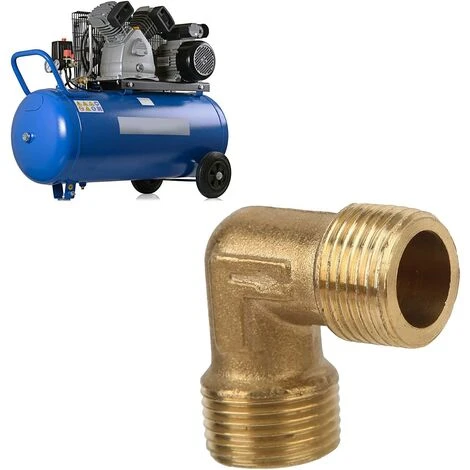 SINCèREETALI Raccord Coudé Pour Compresseur D'air, Clapet Anti-retour En Laiton Forgé à Filetage Mâle à 90 Degrés G 3/8"x G 3/8" Raccord De Tuyau 4 SINCèREETALI Raccord Coudé Pour Compresseur D'air, Clapet Anti-retour En Laiton Forgé à Filetage Mâle à 90 Degrés G 3/8"x G 3/8" Raccord De Tuyau – Image 2