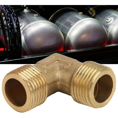 SINCèREETALI Raccord Coudé Pour Compresseur D'air, Clapet Anti-retour En Laiton Forgé à Filetage Mâle à 90 Degrés G 3/8"x G 3/8" Raccord De Tuyau 7 SINCèREETALI Raccord Coudé Pour Compresseur D'air, Clapet Anti-retour En Laiton Forgé à Filetage Mâle à 90 Degrés G 3/8"x G 3/8" Raccord De Tuyau – Image 5