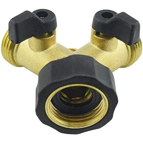 SINCèREETALI Tuyau D'arrosage En Laiton Avec Connecteur Y Vanne Y Valve Connecteur Tuyau De Jardin Poignée Confort Robinet De Sortie De Robinet Avec 2 Vannes Indépendantes On/off 3 SINCèREETALI Tuyau D'arrosage En Laiton Avec Connecteur Y Vanne Y Valve Connecteur Tuyau De Jardin Poignée Confort Robinet De Sortie De Robinet Avec 2 Vannes Indépendantes On/off