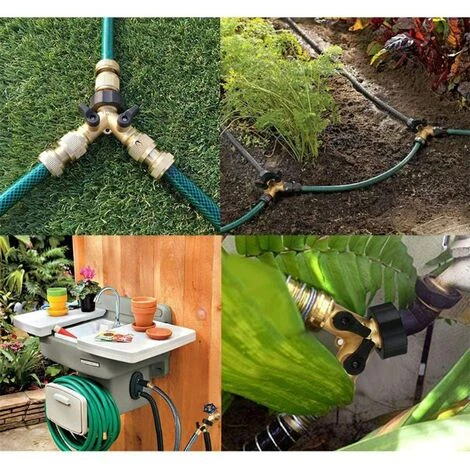 SINCèREETALI Tuyau D'arrosage En Laiton Avec Connecteur Y Vanne Y Valve Connecteur Tuyau De Jardin Poignée Confort Robinet De Sortie De Robinet Avec 2 Vannes Indépendantes On/off 7 SINCèREETALI Tuyau D'arrosage En Laiton Avec Connecteur Y Vanne Y Valve Connecteur Tuyau De Jardin Poignée Confort Robinet De Sortie De Robinet Avec 2 Vannes Indépendantes On/off – Image 5