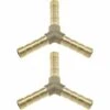 BAICCCF Robinet De Cuve De Récupération D'eau Raccord De Tuyau En Laiton Barbelé Type Y Adaptateur De Connecteur De Joint De Tuyau à 3 Voies 1/4 Pouces Compatible Pour Air Eau Carburant Oil5pcs 6mm -Promos Raccord d'arrosage Magasin 64771404 1