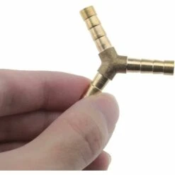 BAICCCF Robinet De Cuve De Récupération D'eau Raccord De Tuyau En Laiton Barbelé Type Y Adaptateur De Connecteur De Joint De Tuyau à 3 Voies 1/4 Pouces Compatible Pour Air Eau Carburant Oil5pcs 6mm -Promos Raccord d'arrosage Magasin 64771404 4