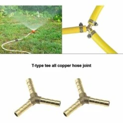BAICCCF Robinet De Cuve De Récupération D'eau Raccord De Tuyau En Laiton Barbelé Type Y Adaptateur De Connecteur De Joint De Tuyau à 3 Voies 1/4 Pouces Compatible Pour Air Eau Carburant Oil5pcs 6mm -Promos Raccord d'arrosage Magasin 64771404 5
