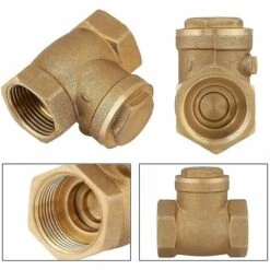 BAICCCF Robinet De Cuve De Récupération D'eau 1pcs Clapet Anti-retour, Clapet Anti-retour Pivotant Dn20 3/4 Femelle Laiton Clapet Anti-retour D'eau Filetage à Sens Unique Clapet Anti-retour Pour Empêcher Le Reflux D'eau,gold -Promos Raccord d'arrosage Magasin 64771420 5
