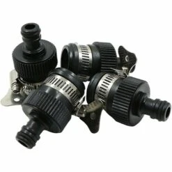 BAICCCF Robinet De Cuve De Récupération D'eau Adaptateurs Rapides De Raccords De Robinet De Tuyau - 4 Connecteurs De Tuyau En Polypropylène Et En Caoutchouc, Sans Filetage, Adaptés Aux Robinets Ronds De 14 à 24 Mm De Diamètre Extérieur, Noir -Promos Raccord d'arrosage Magasin 64771455 3