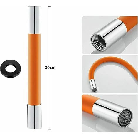 THSINDE Tuyau De Pulvérisation D'Extension Pour Robinet De Cuisine, 360 Degrés Tuyau De Robinet De Cuisine Mobile Tube D'Extension Universel En Mousse Avec Connecteur Pour Cuisine Salle De Bain (30CM) THSIDNE 7 THSINDE Tuyau De Pulvérisation D'Extension Pour Robinet De Cuisine, 360 Degrés Tuyau De Robinet De Cuisine Mobile Tube D'Extension Universel En Mousse Avec Connecteur Pour Cuisine Salle De Bain (30CM) THSIDNE – Image 5
