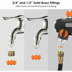 Dontodent Distributeur 2/4 Voies, 3/4"et 1/2" Avec Adaptateur De Robinet, Convient Pour L'Irrigation De Jardin Et Tuyau D'Arrosage -Promos Raccord d'arrosage Magasin 64860793 3