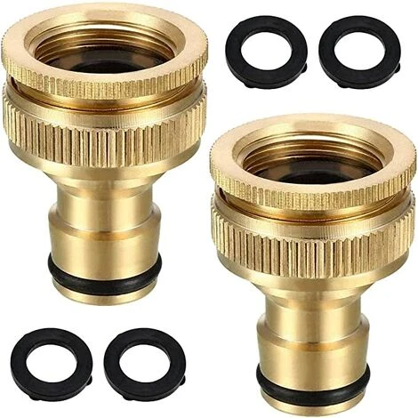 BENOBBY KIDS Lot De 2 Raccord De Tuyau D'arrosage En Laiton Adaptateur Robinet 1/2" Et 3/4" Tuyau Robinet Fileté Adaptateur Pour Robinet Cuisine Jardin Robinet 4 BENOBBY KIDS Lot De 2 Raccord De Tuyau D'arrosage En Laiton Adaptateur Robinet 1/2" Et 3/4" Tuyau Robinet Fileté Adaptateur Pour Robinet Cuisine Jardin Robinet – Image 2