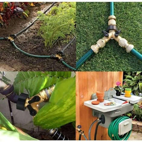 Raccord En Y, Raccord De Tuyau, Robinet Double Machine A Lave, 2-Voies Y-Distributeur, 3/4 Pouces Pour Connexion De 2 Appareils, Pour Robinet Jardin, Pour D'adaptateur De Cuve 56Vingt 6 Raccord En Y, Raccord De Tuyau, Robinet Double Machine A Lave, 2-Voies Y-Distributeur, 3/4 Pouces Pour Connexion De 2 Appareils, Pour Robinet Jardin, Pour D'adaptateur De Cuve 56Vingt – Image 4