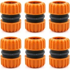 QERSTA Kit De Réparation De Tuyau D'arrosage - 6 Pièces Pour Raccorder 19 Mm (3/4"), Pour Un Raccordement Facile Et Rapide Ou Un Tuyau , Jaune