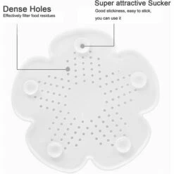 BF Passoire D'évier En Silicone Pour Douche Avec Ventouse, Couvercle De Vidange De Douche, Pour Attraper Les Cheveux Et La Saleté, Bouchon D'évier Avec Ventouse (blanc) 8 BF Passoire D'évier En Silicone Pour Douche Avec Ventouse, Couvercle De Vidange De Douche, Pour Attraper Les Cheveux Et La Saleté, Bouchon D'évier Avec Ventouse (blanc) -Promos Raccord d'arrosage Magasin 65273735 2