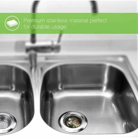 L'FLANEUR Crépine De Vidange, Crépine De Filtre D'évier De Baignoire De Douche D'évier De Cuisine En Acier Inoxydable De 7 CM, Crépine De Vidange 2 Pièces ANEUR 7 L'FLANEUR Crépine De Vidange, Crépine De Filtre D'évier De Baignoire De Douche D'évier De Cuisine En Acier Inoxydable De 7 CM, Crépine De Vidange 2 Pièces ANEUR – Image 5