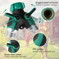 BDD Inverseur De Tuyau à 2 Voies Robinet De Raccordement De Tuyau à 2 Voies De Jardin Inverseur à 2 Voies Avec Poignée De Verrouillage Réglable -Promos Raccord d'arrosage Magasin 65377379 3