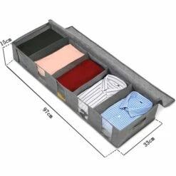 BENOBBY KIDS Sac De Rangement Sous Lit Sac Space Saver Grande Closet Organizer Sac Souple à 4 Renforcé Poignées Pour Vêtements Couvertures Édredons Couette -Promos Raccord d'arrosage Magasin 65443226 5