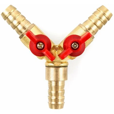 OSQI Connecteur De Tuyau En Y Répartiteur 3 Voies, Alliage De Zinc En Laiton, Robinet à Tournant Sphérique De Gaz D'huile D'eau De 10 Mm Pour L'irrigation De Jardin (1 Pièce) 3 OSQI Connecteur De Tuyau En Y Répartiteur 3 Voies, Alliage De Zinc En Laiton, Robinet à Tournant Sphérique De Gaz D'huile D'eau De 10 Mm Pour L'irrigation De Jardin (1 Pièce)