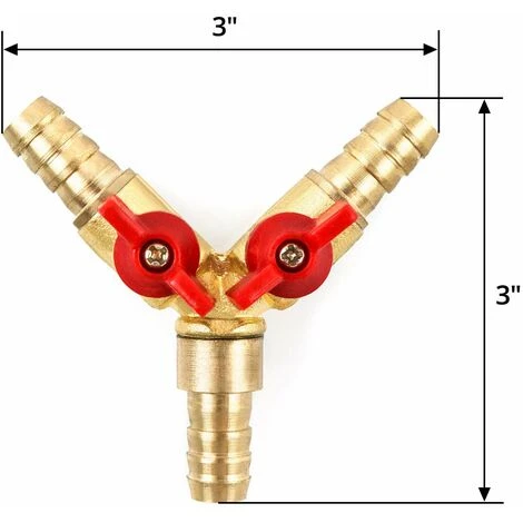 OSQI Connecteur De Tuyau En Y Répartiteur 3 Voies, Alliage De Zinc En Laiton, Robinet à Tournant Sphérique De Gaz D'huile D'eau De 10 Mm Pour L'irrigation De Jardin (1 Pièce) 7 OSQI Connecteur De Tuyau En Y Répartiteur 3 Voies, Alliage De Zinc En Laiton, Robinet à Tournant Sphérique De Gaz D'huile D'eau De 10 Mm Pour L'irrigation De Jardin (1 Pièce) – Image 5