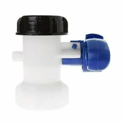 OSQI Vanne Papillon De Rechange Pour Cuve IBC Jusqu'à 1000 L Ou Citerne, Avec Adaptateur Pour Bride DN40 (62 Mm, Polypropylène)