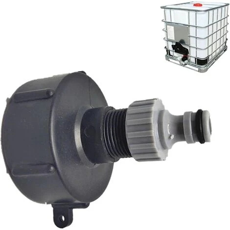 OSQI Mamelon à Connexion Rapide Pour Réservoir 1000L, Raccord S60X6 IBC Raccord De Robinet Multi-réservoirs, Connecteur De Tuyau Pour Adaptateur De Réservoir IBC (sortie En Plastique, 3/4') 4 OSQI Mamelon à Connexion Rapide Pour Réservoir 1000L, Raccord S60X6 IBC Raccord De Robinet Multi-réservoirs, Connecteur De Tuyau Pour Adaptateur De Réservoir IBC (sortie En Plastique, 3/4') – Image 2