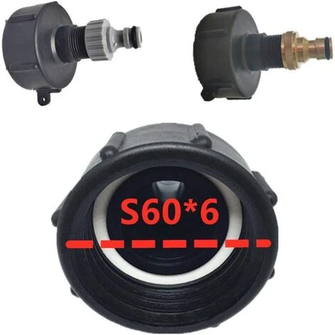 OSQI Mamelon à Connexion Rapide Pour Réservoir 1000L, Raccord S60X6 IBC Raccord De Robinet Multi-réservoirs, Connecteur De Tuyau Pour Adaptateur De Réservoir IBC (sortie En Plastique, 3/4') 5 OSQI Mamelon à Connexion Rapide Pour Réservoir 1000L, Raccord S60X6 IBC Raccord De Robinet Multi-réservoirs, Connecteur De Tuyau Pour Adaptateur De Réservoir IBC (sortie En Plastique, 3/4') – Image 3