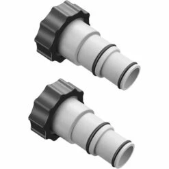OSQI Adaptateur De Tuyau De Piscine A Pour Piscine Intex, Adaptateur De Tuyau De Piscine De 38 Mm Et 32 Mm De Diamètre, Adaptateur De Tuyau De Rechange Pour Pompe Avec Filetage Interne à Visser, Connecteur De Tuyau Pour Piscine (2 Pièces)