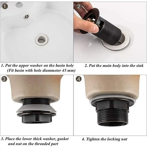 OSQI Vidage De Lavabo Pop Up, évier De Lavabo à Fente, Noir Mat, Vidage De Lavabo à Fente, évier De Lavabo à Bouchon à Ressort, Sans Trop-plein, Pour Salle De Bain, Lavabo, Lavabo (noir) 6 OSQI Vidage De Lavabo Pop Up, évier De Lavabo à Fente, Noir Mat, Vidage De Lavabo à Fente, évier De Lavabo à Bouchon à Ressort, Sans Trop-plein, Pour Salle De Bain, Lavabo, Lavabo (noir) – Image 4