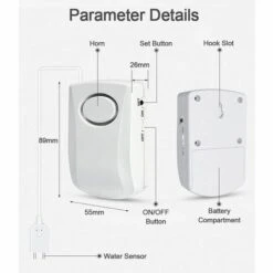 OSQI Détecteur De Fuite D'eau Wi-Fi, Détecteur D'inondation Intelligent 130 DB, Détecteur D'eau Sans Fil, Capteur D'alarme D'eau, Notifications Push Vers Les Smartphones TUYA/application Smart Life -Promos Raccord d'arrosage Magasin 65504163 2